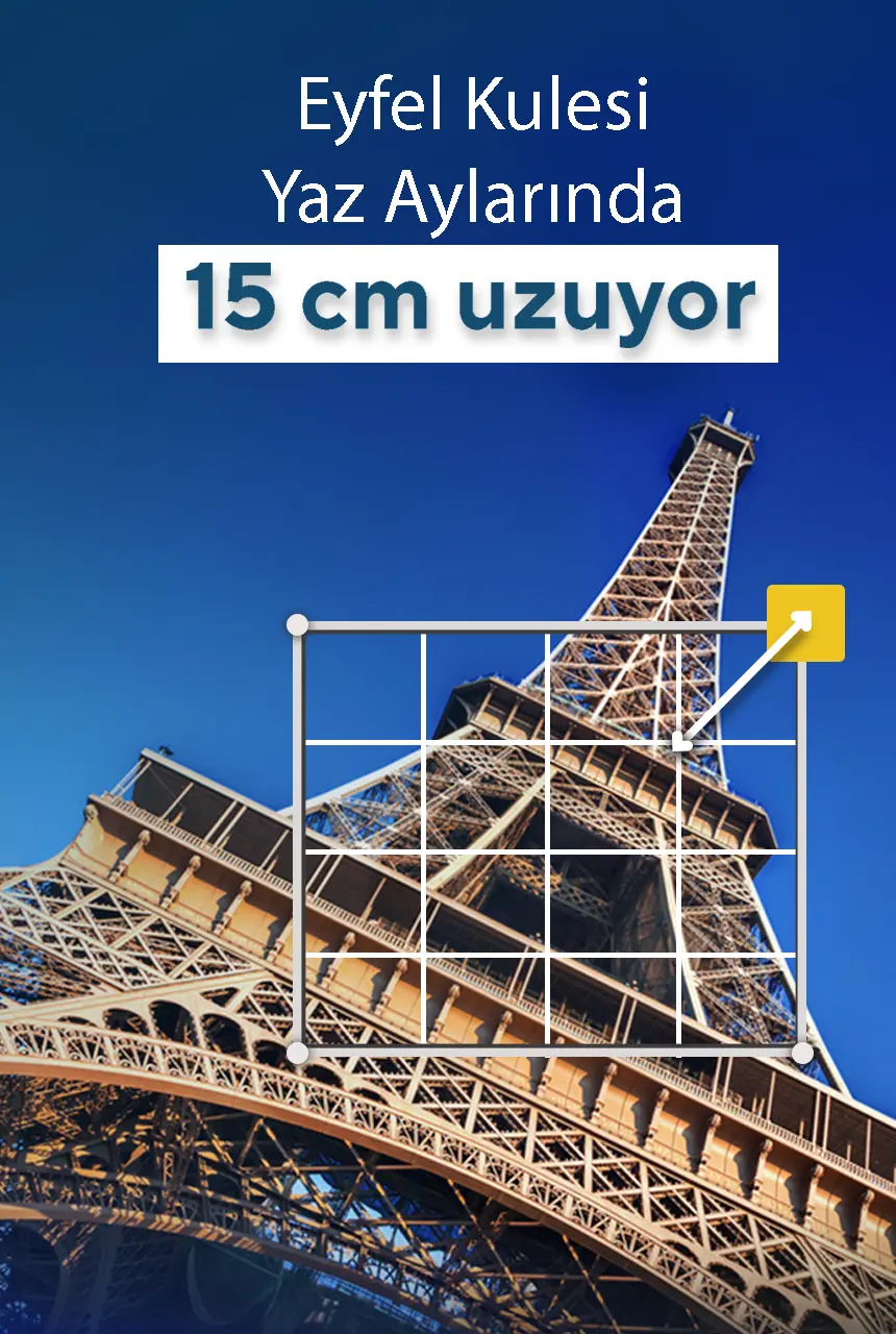 Eyfel Kulesi Yaz Aylarında 15 cm Uzayabiliyor